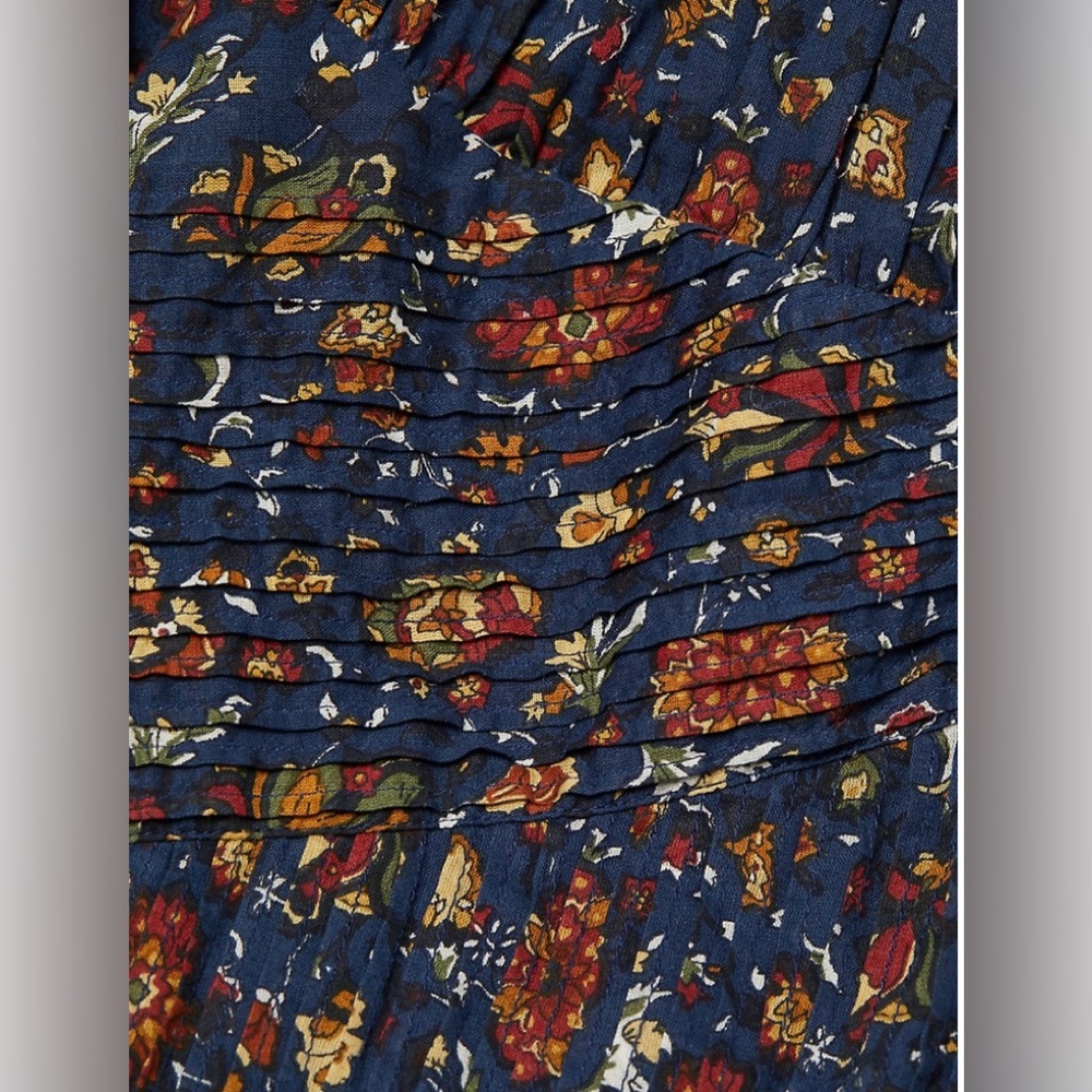 NEW Veronica Beard Shireen Pleated Floral Midi-Dress - Picture 5 of 17